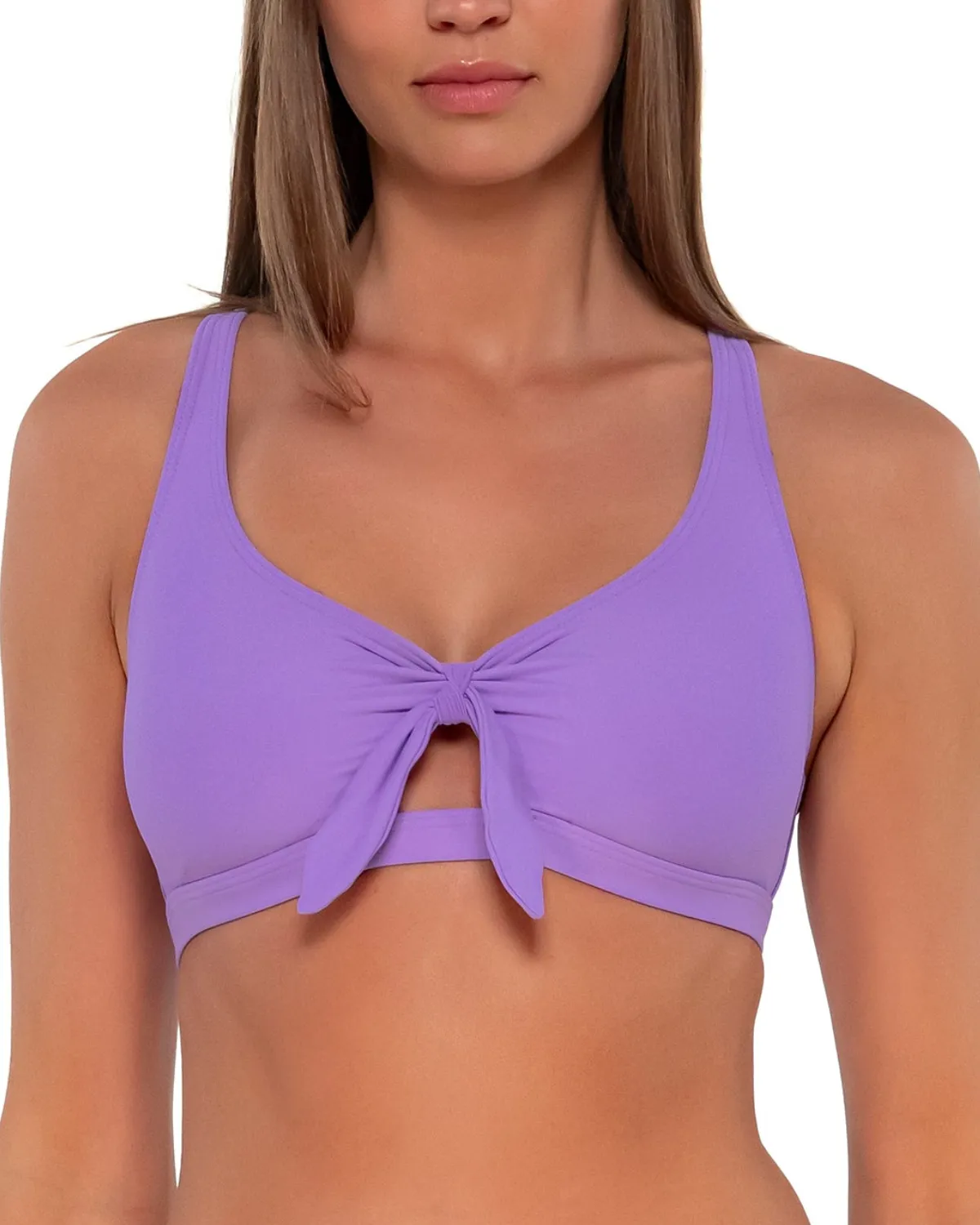 2024 Sunsets Solids Brandi Bralette Bikini Top - 68TS - Passion Flower