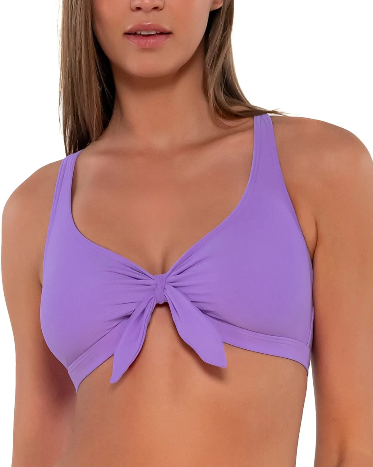 2024 Sunsets Solids Brandi Bralette Bikini Top - 68TS - Passion Flower