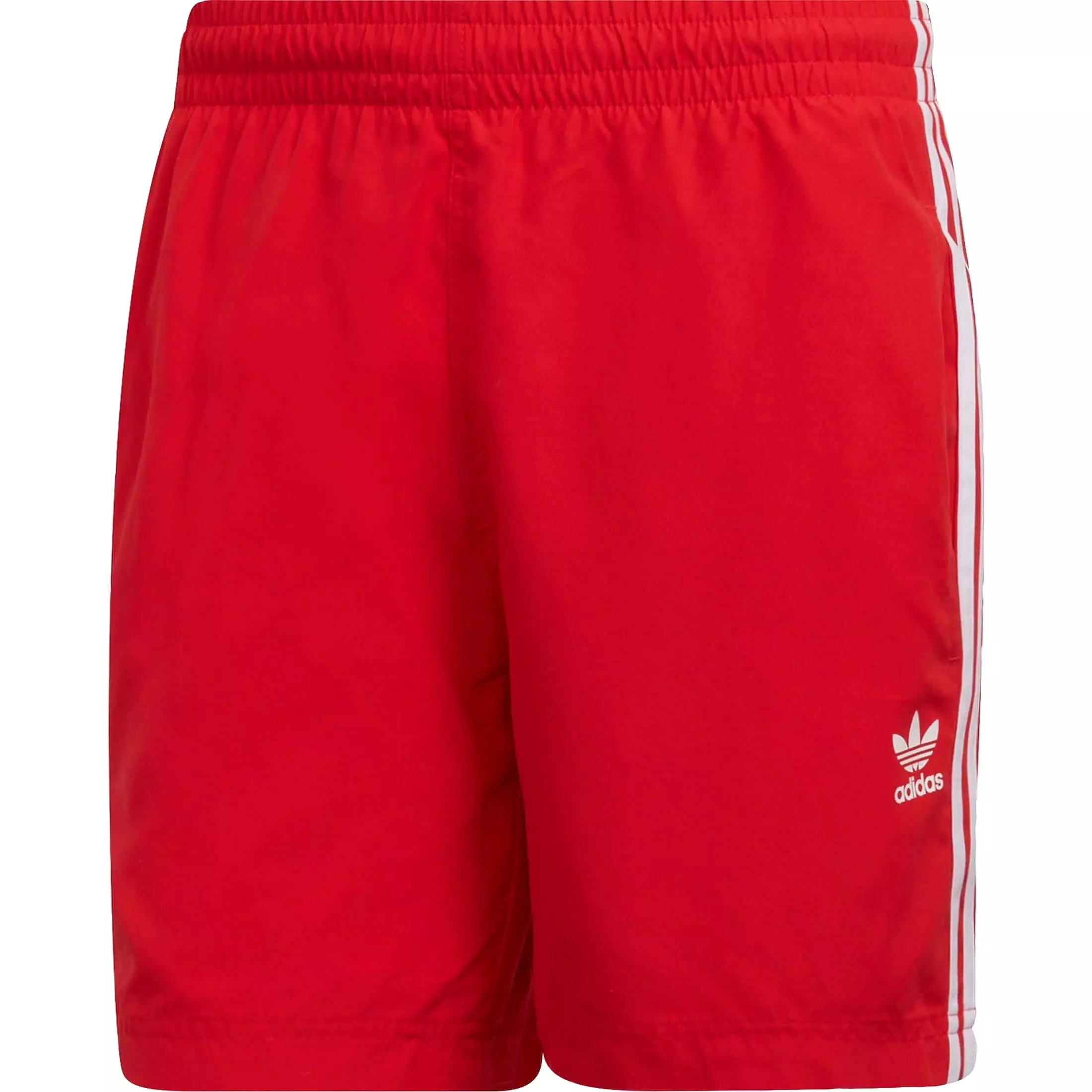 adidas Adicolour Classic 3 Stipes Mens Swim Shorts - Red