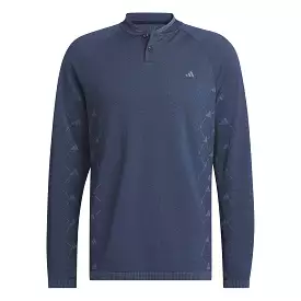 adidas Golf Ultimate365 Tour Primeknit Long Sleeve Polo Shirt - Navy