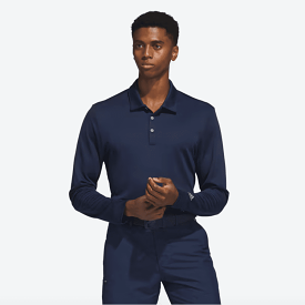 Adidas Long Sleeve Polo Shirt - Navy