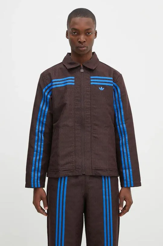 adidas Originals jacket Club Jacket men's brown color JN5958