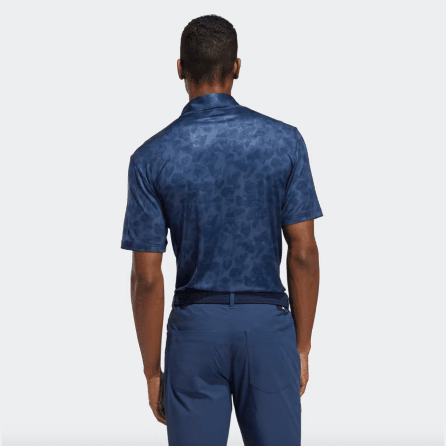 Adidas Prisma-Print Polo Shirt - Navy