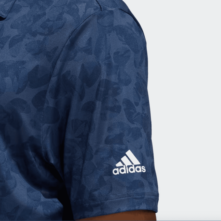 Adidas Prisma-Print Polo Shirt - Navy