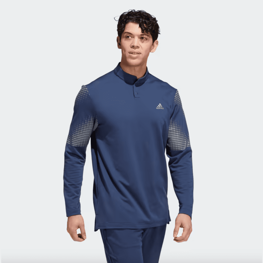 Adidas Statement COLD.RDY Long Sleeve Polo Shirt - Navy