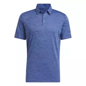 adidas Textured Jacquard Golf Polo Shirt - Blue Fusion / Collegiate Navy SS23