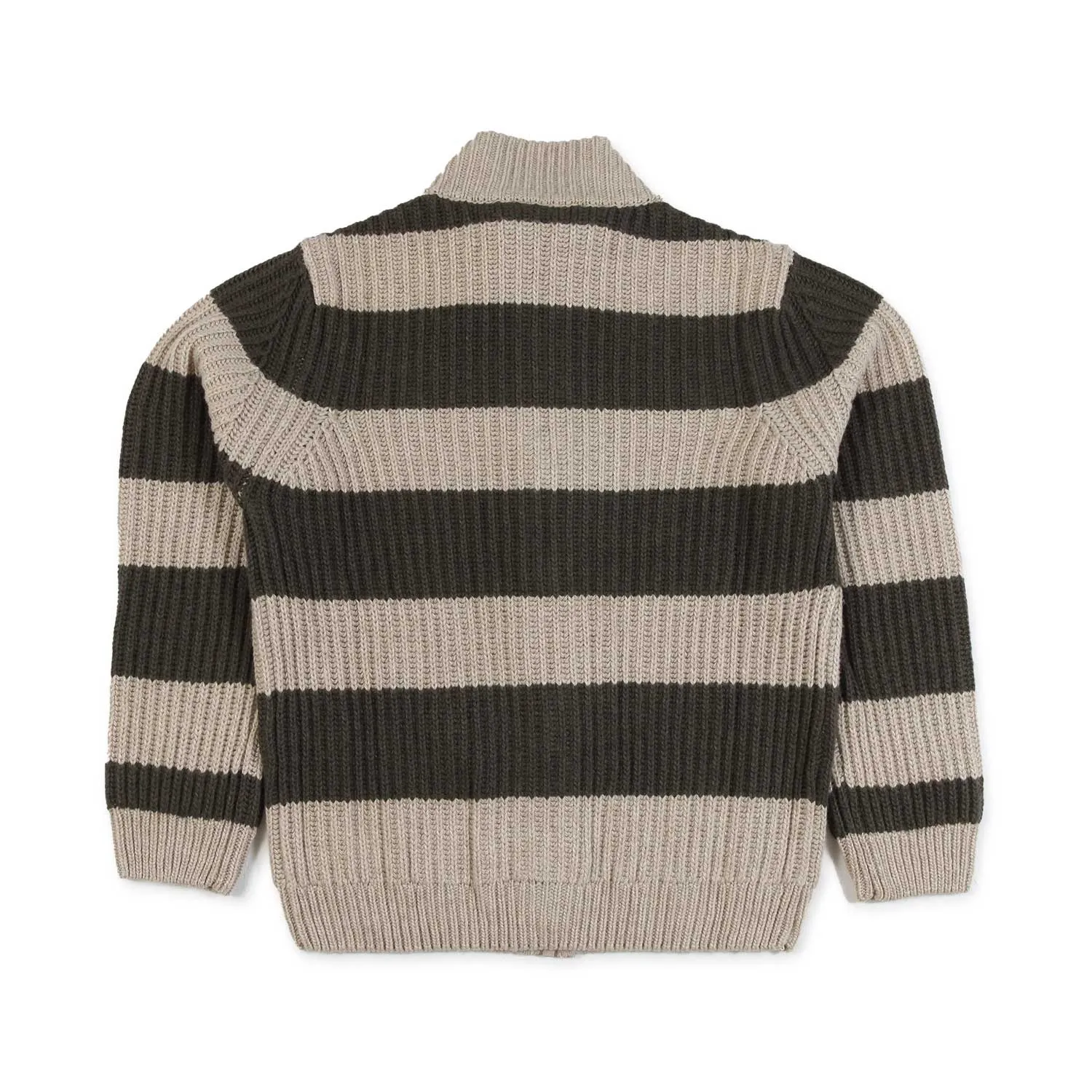 Armani Junior Striped Military Lupetto Cardigan For Child And Teen