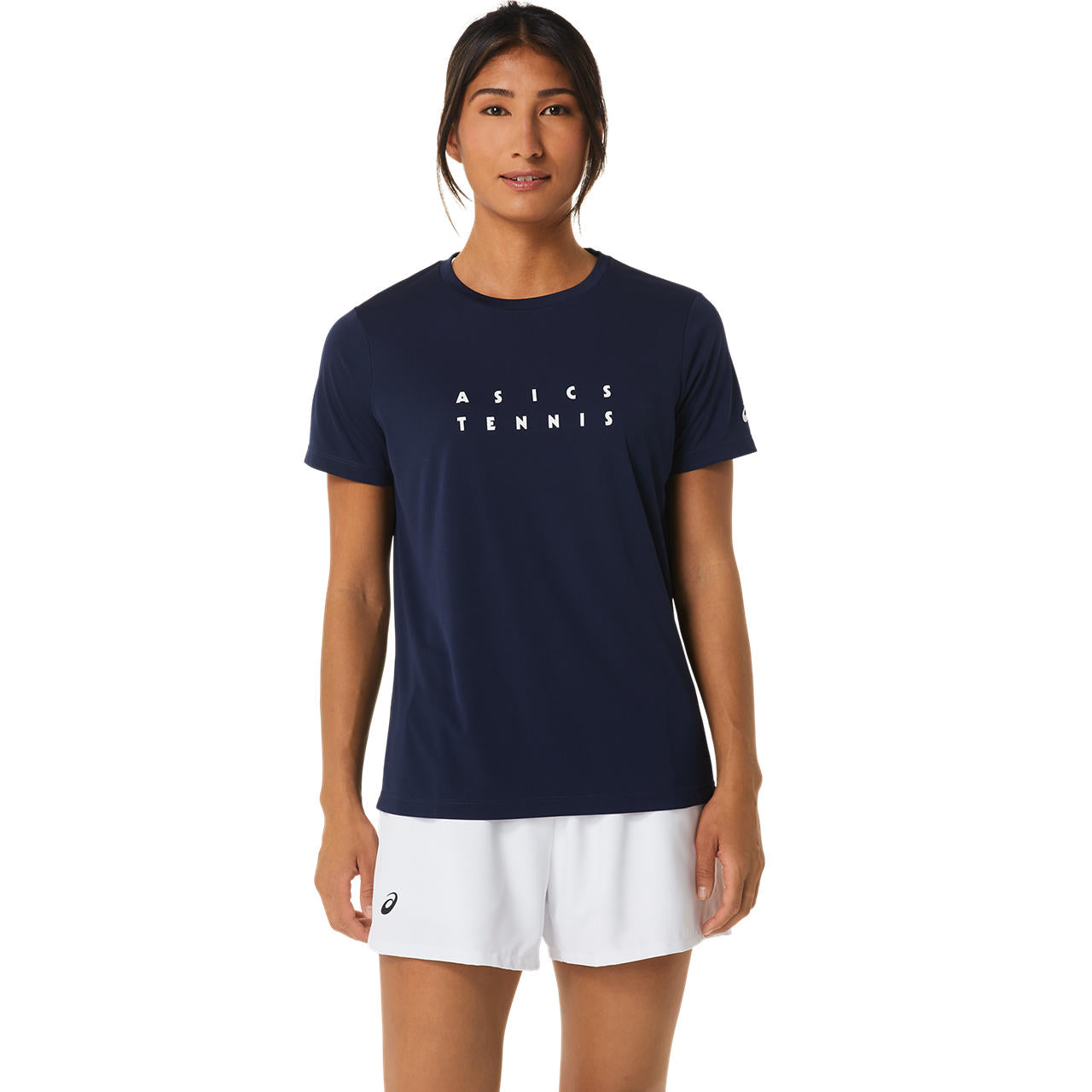 Asics T-Shirt Court Tennis Graphic Dames Navy