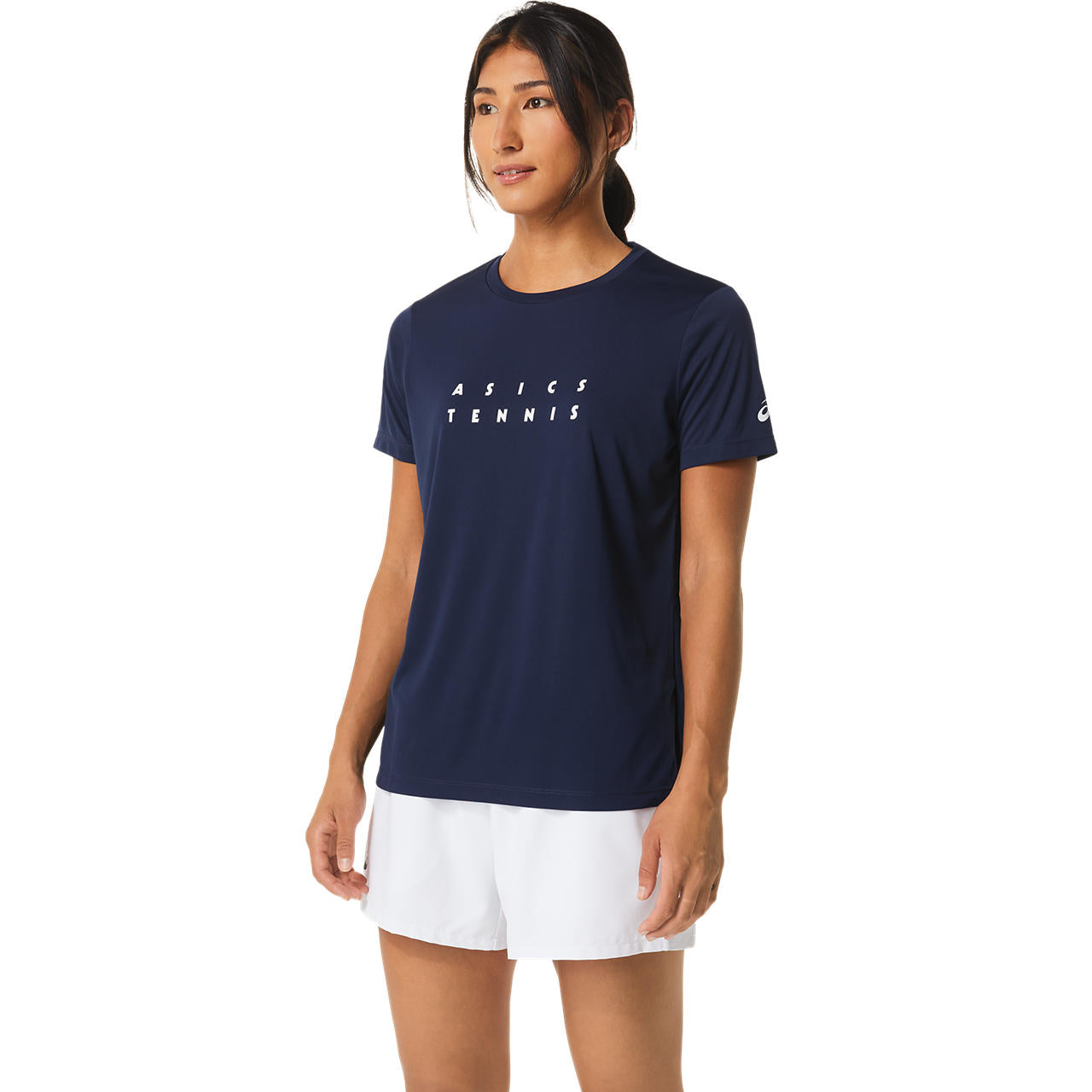 Asics T-Shirt Court Tennis Graphic Dames Navy