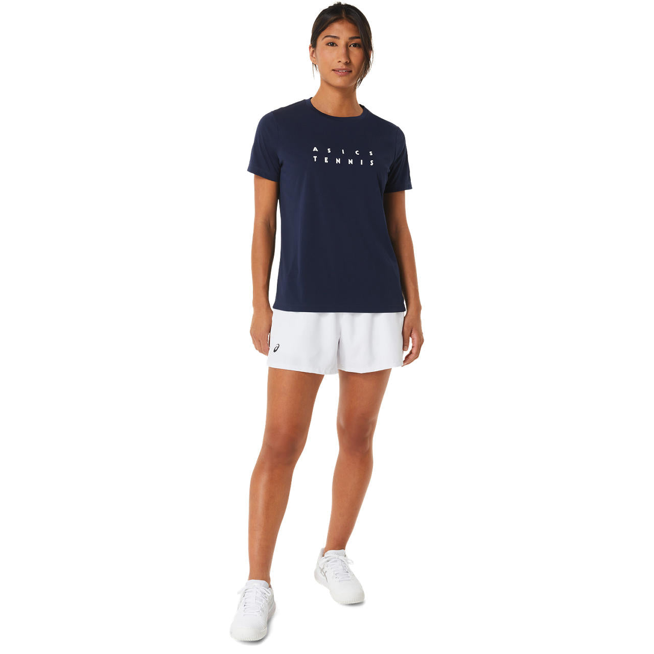 Asics T-Shirt Court Tennis Graphic Dames Navy