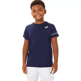 Asics T-Shirt SS Top Boys Junior Navy