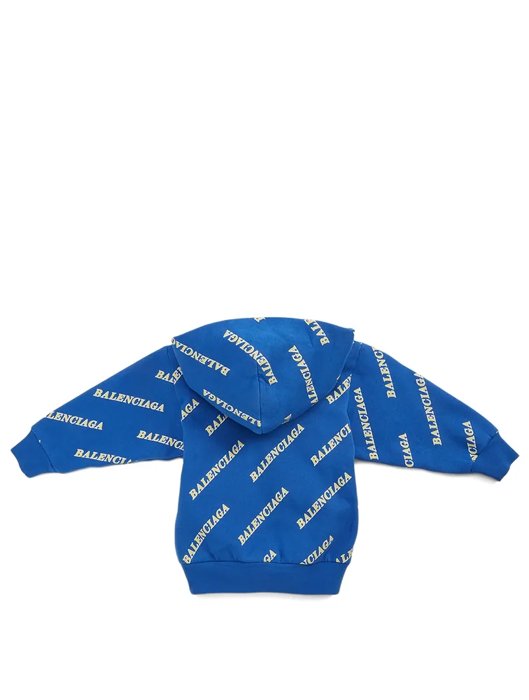 BALENCIAGA Kids' Cotton Hoodie Logo Print