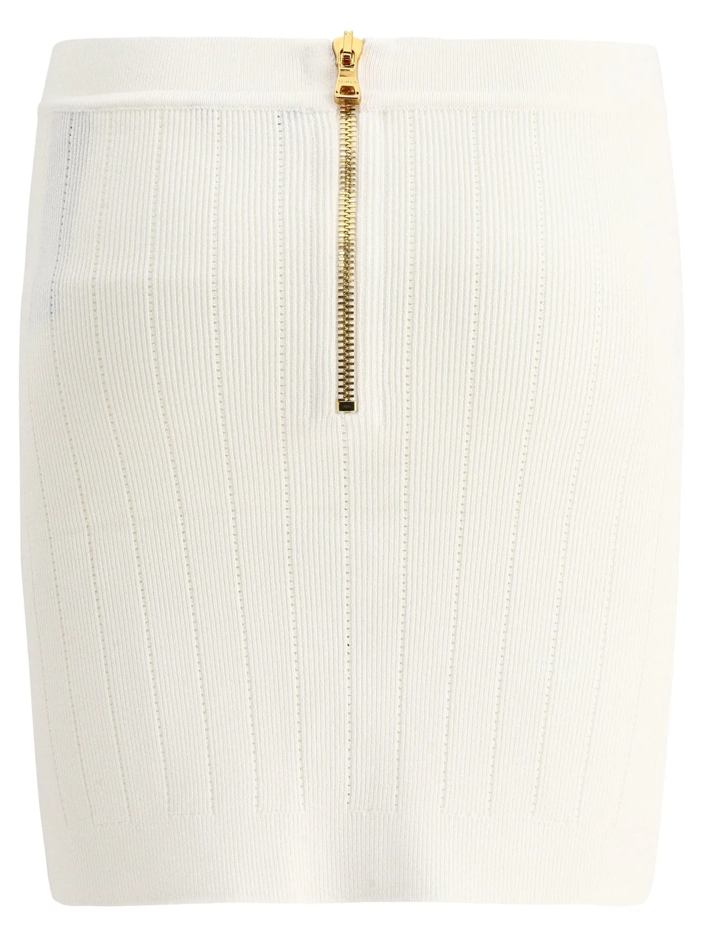 BALMAIN 23SS White Mini Skirt for Women