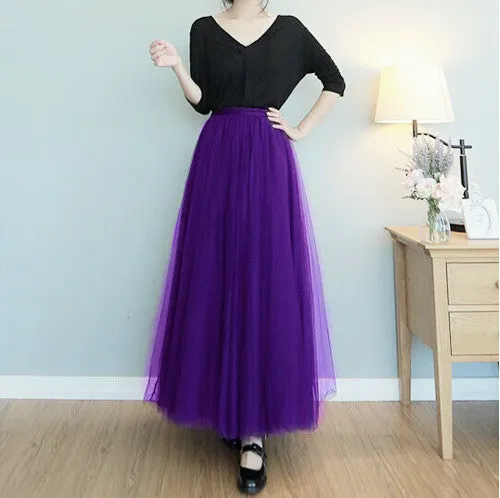 Beautiful Tulle Long Skirt, Women Tulle Skirts, Fashionable Women Skirts