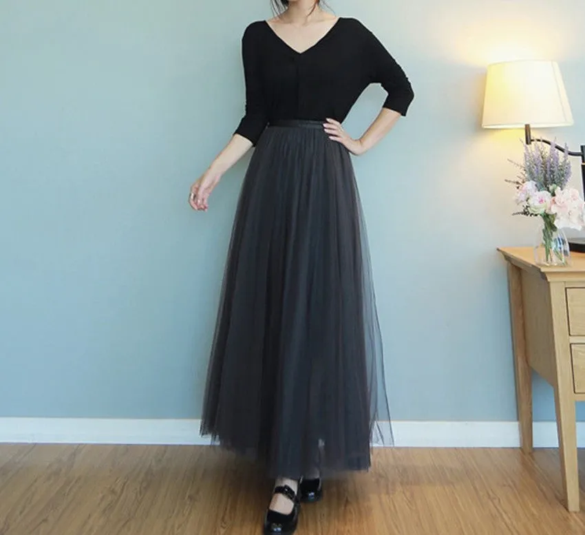 Beautiful Tulle Long Skirt, Women Tulle Skirts, Fashionable Women Skirts