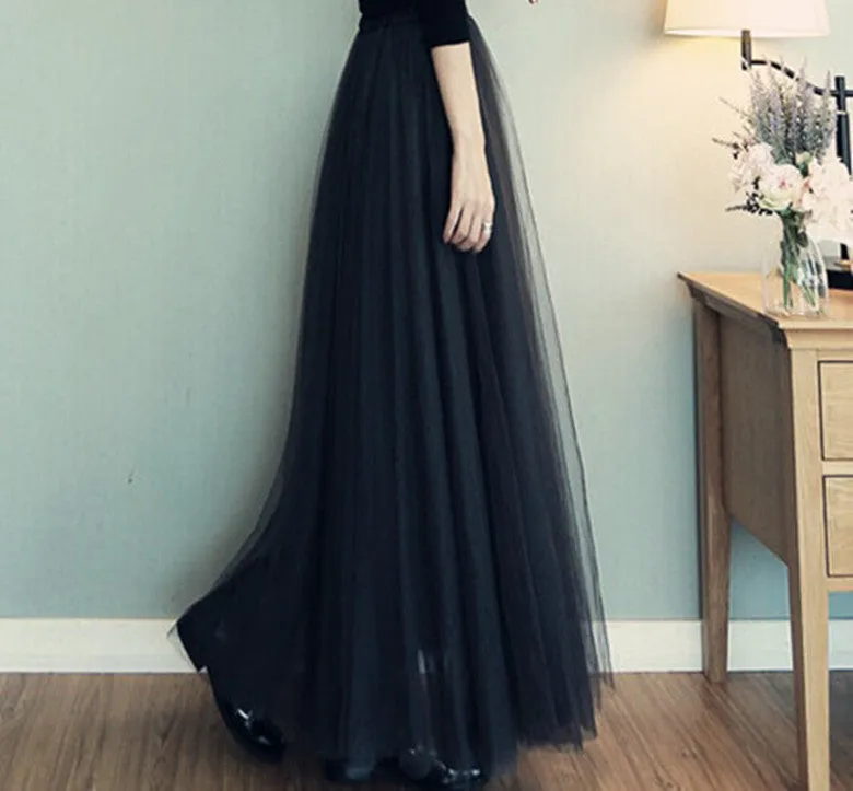 Beautiful Tulle Long Skirt, Women Tulle Skirts, Fashionable Women Skirts