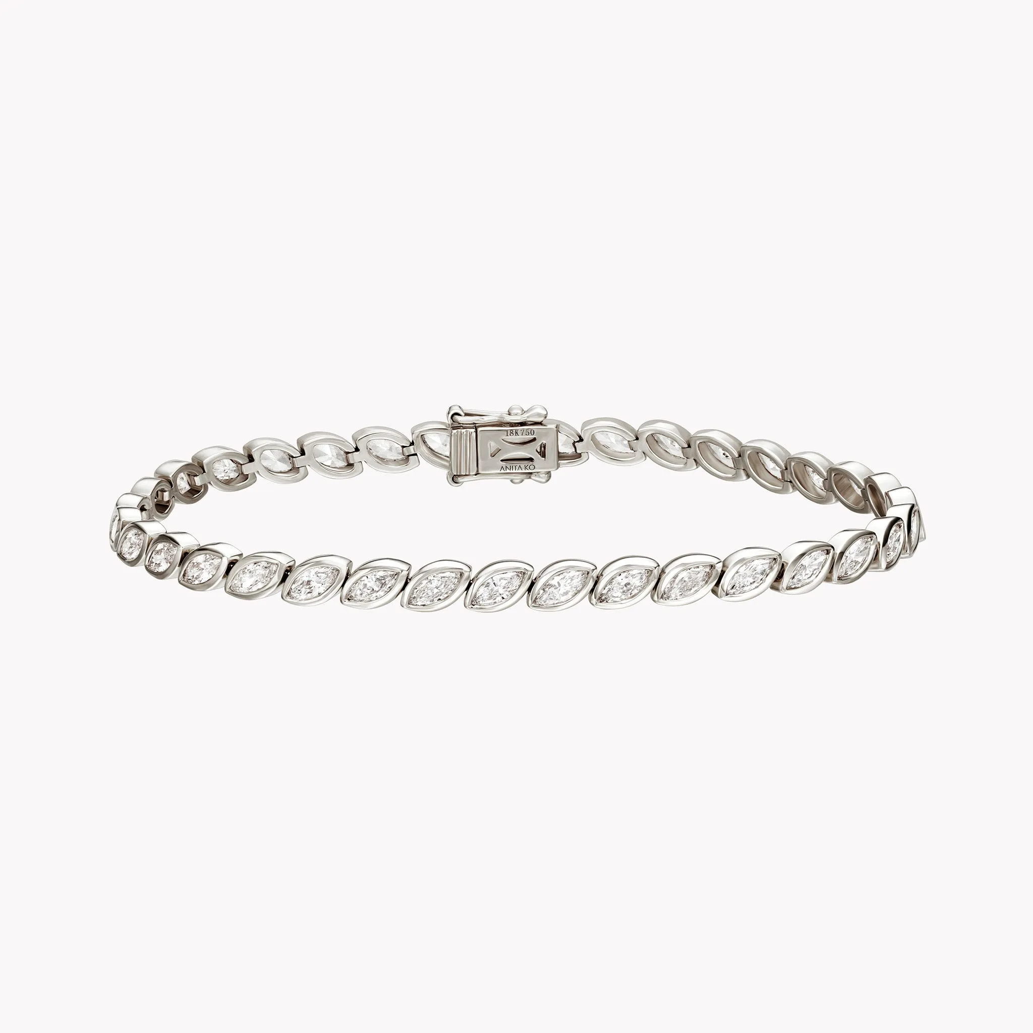 Bezeled Marquise Diamond Bracelet