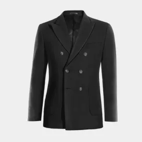  Blazer cruzada negro Ónix solapa en pico esencial