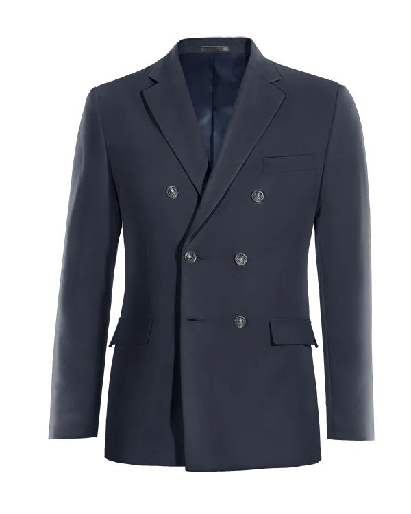  Blazer doble botonadura azul marino slim fit