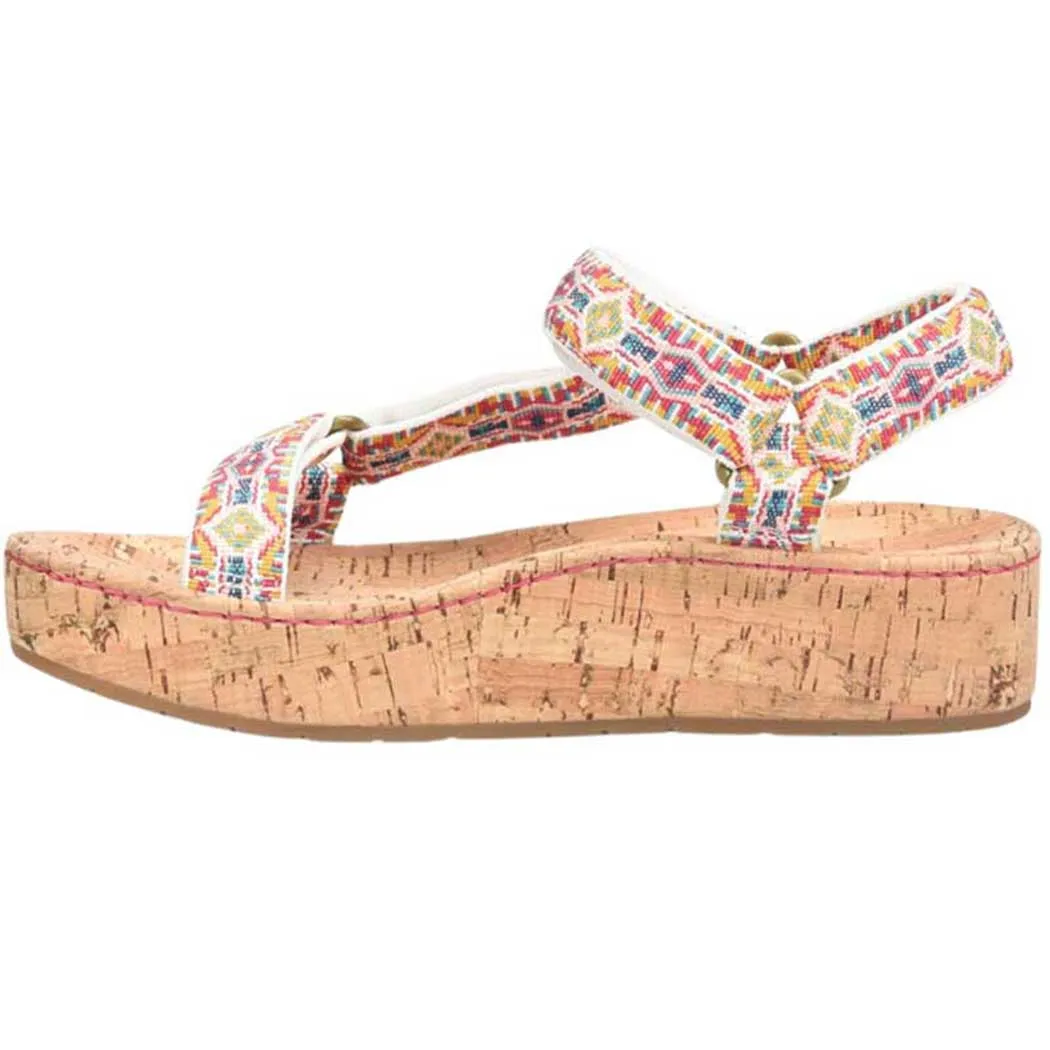 Born Sirena Platform Sandal White Multi (Women's)