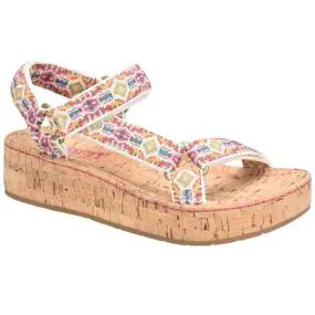 Born Sirena Platform Sandal White Multi (Women's)