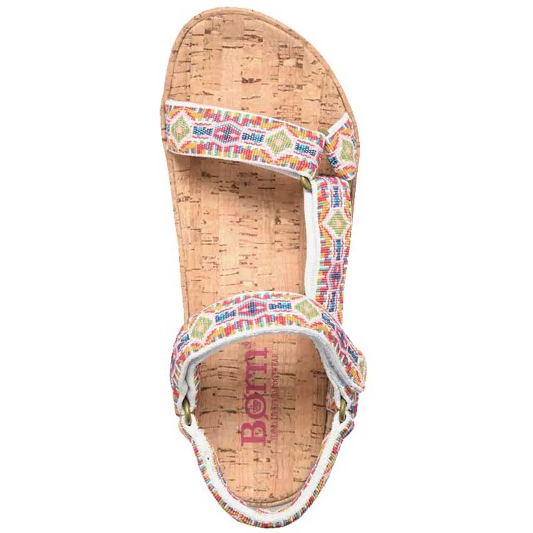 Born Sirena Platform Sandal White Multi (Women's)