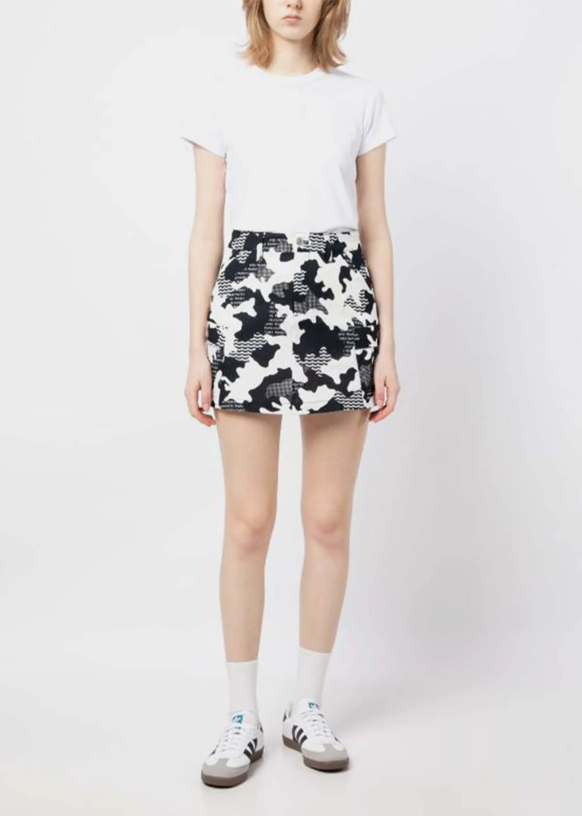 Camo Skirts - White/Navy