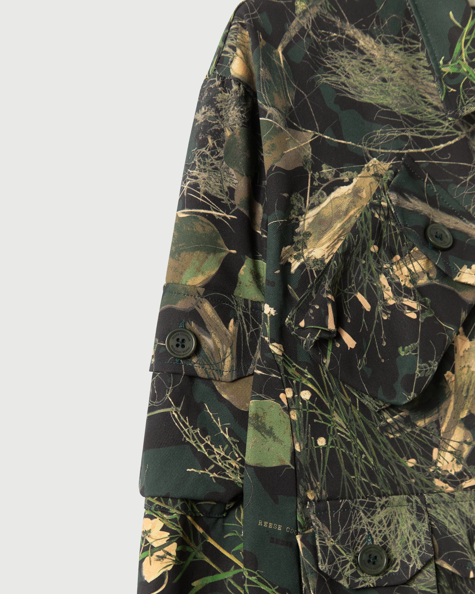 Cargo Pocket Jacket in Camo Cotton Twill