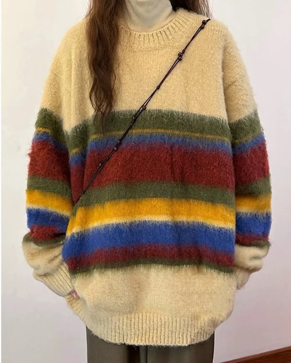 Cozy Up Striped Oversized Knit Sweater