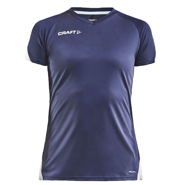 Craft T-Shirt Pro Control Impact SS Tee Dames Navy Wit