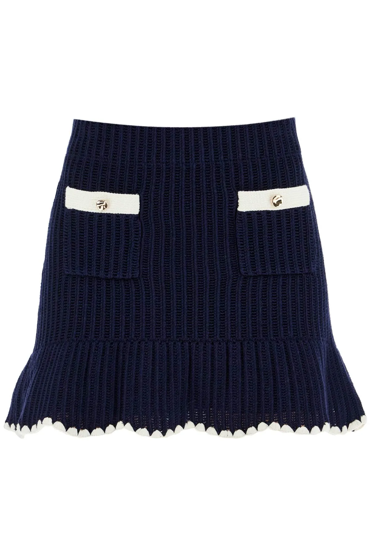 crochet mini skirt PF24 131SK BL NAVY