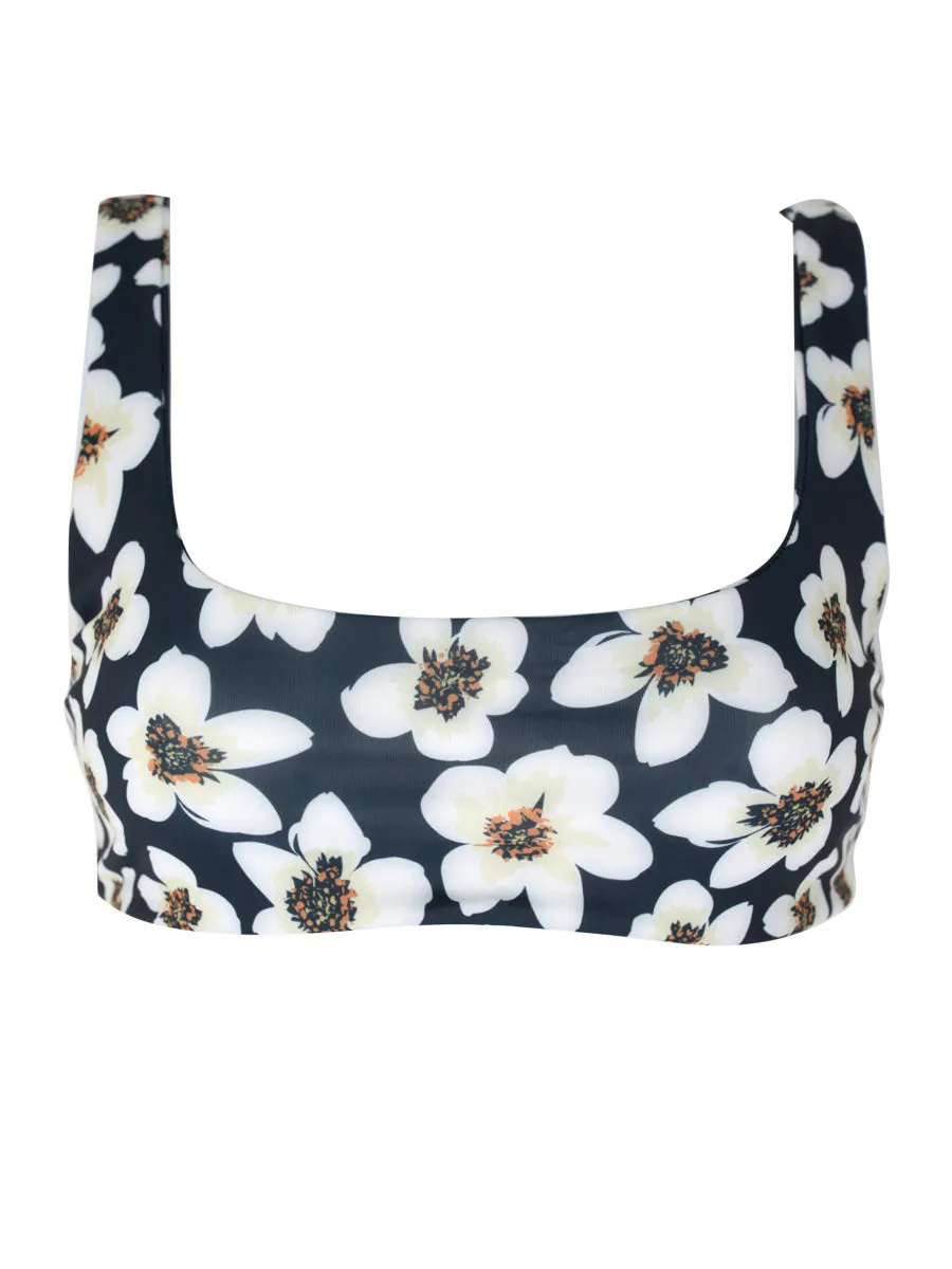 DARA Scoop Neck Bikini - Navy Blue Floral