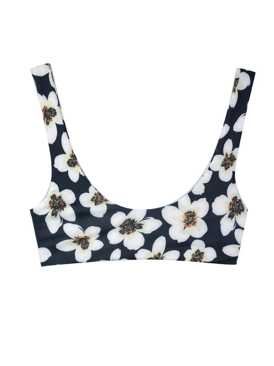 DARA Scoop Neck Bikini - Navy Blue Floral