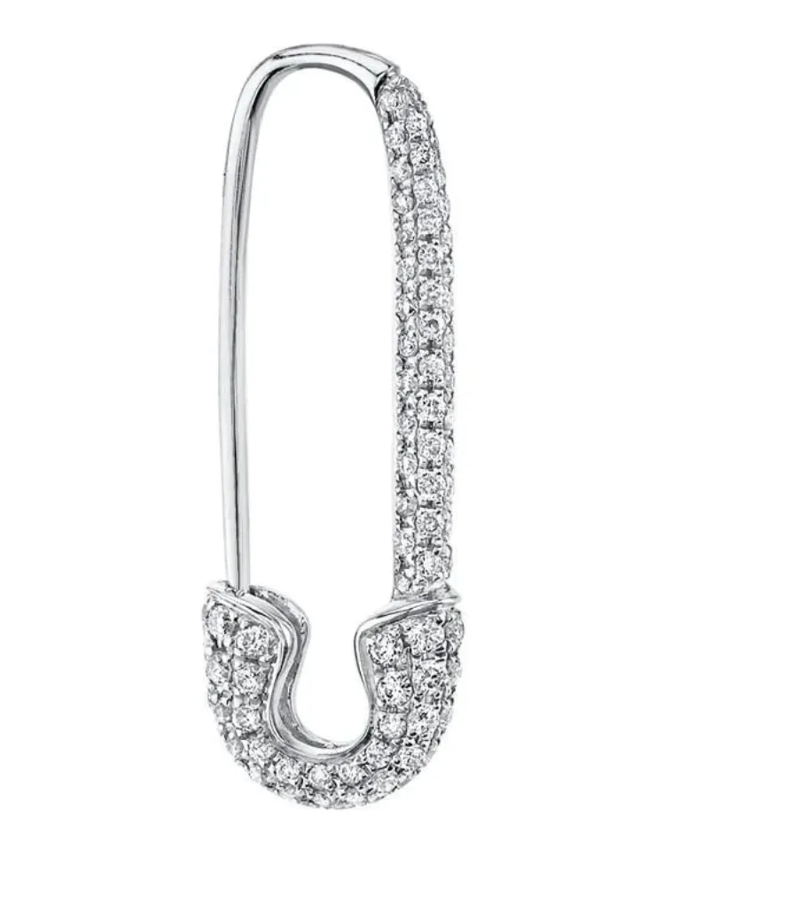 DIAMOND SAFETY PIN EARRING