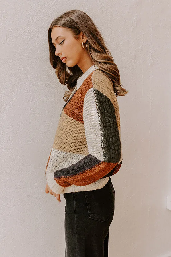 Downtown Dallas Color Block Sweater