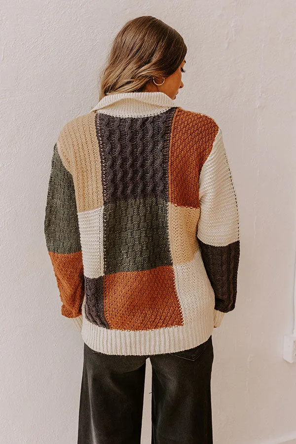 Downtown Dallas Color Block Sweater