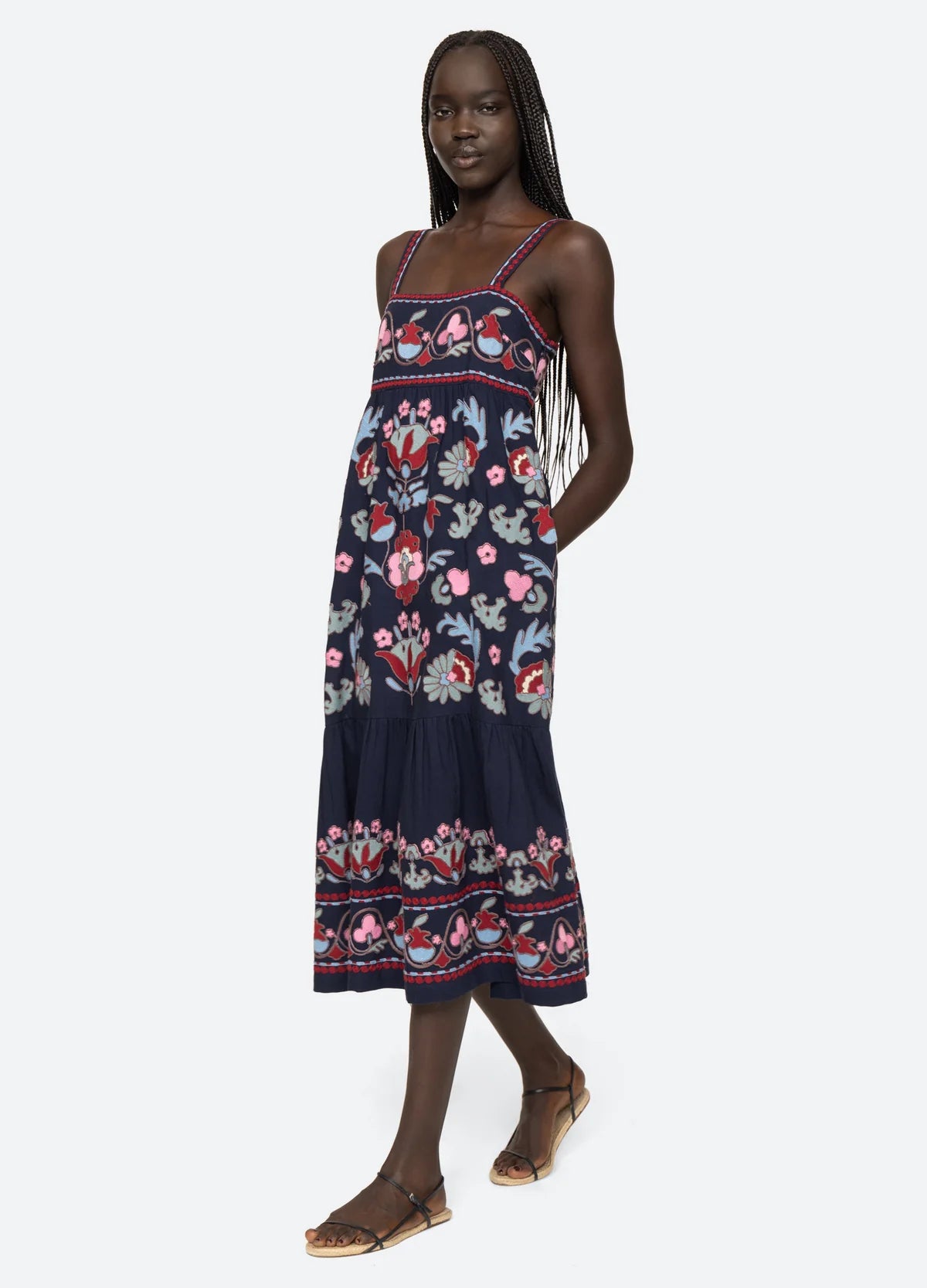 Eclisse Embroidery Slip Dress