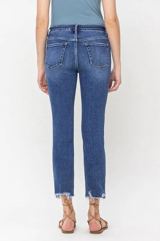 Eden High Rise Crop Slim Straight Jeans