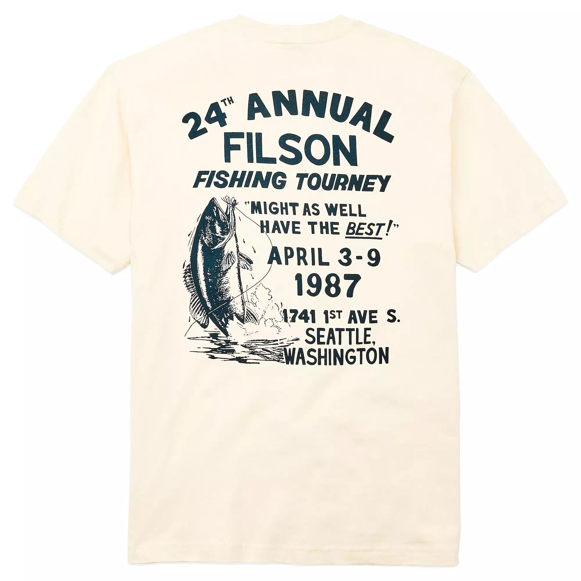 Filson SS Pioneer Graphic T-Shirt - Stone / Fishing Tourney