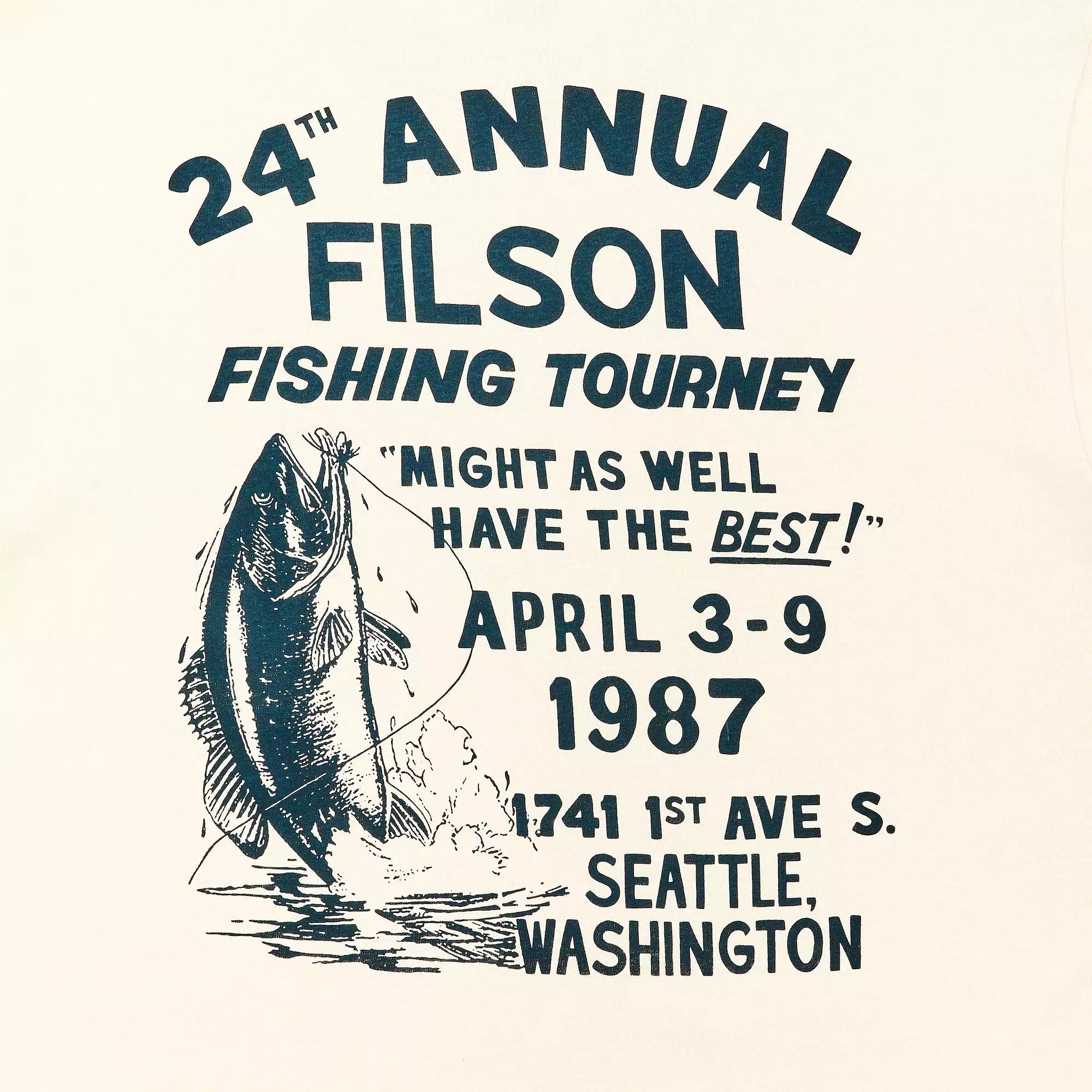 Filson SS Pioneer Graphic T-Shirt - Stone / Fishing Tourney