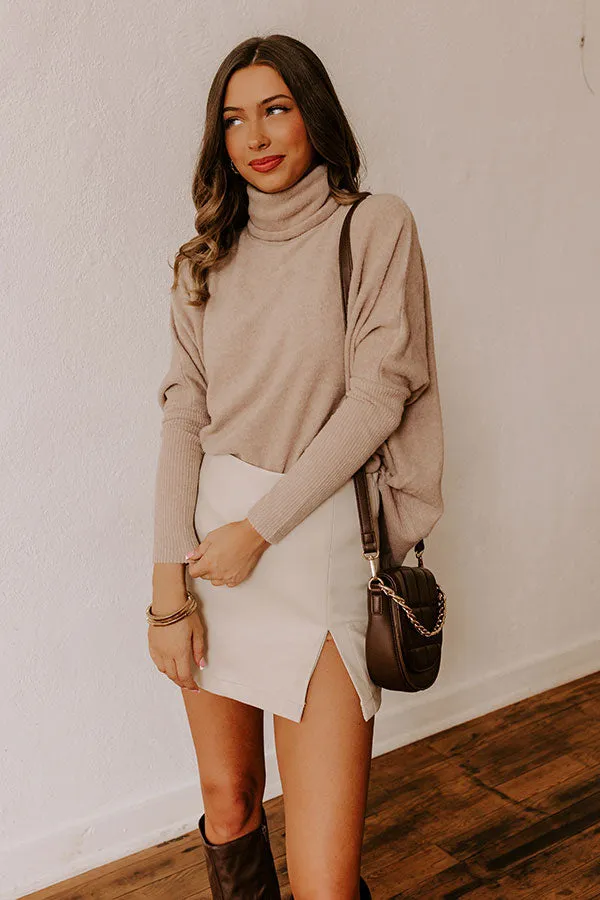 Fireside Cuddles Sweater in Warm Taupe