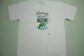 Fishing Is America's Favorite Basstime Shoe Box Hallmark Vintage 90's T-Shirt