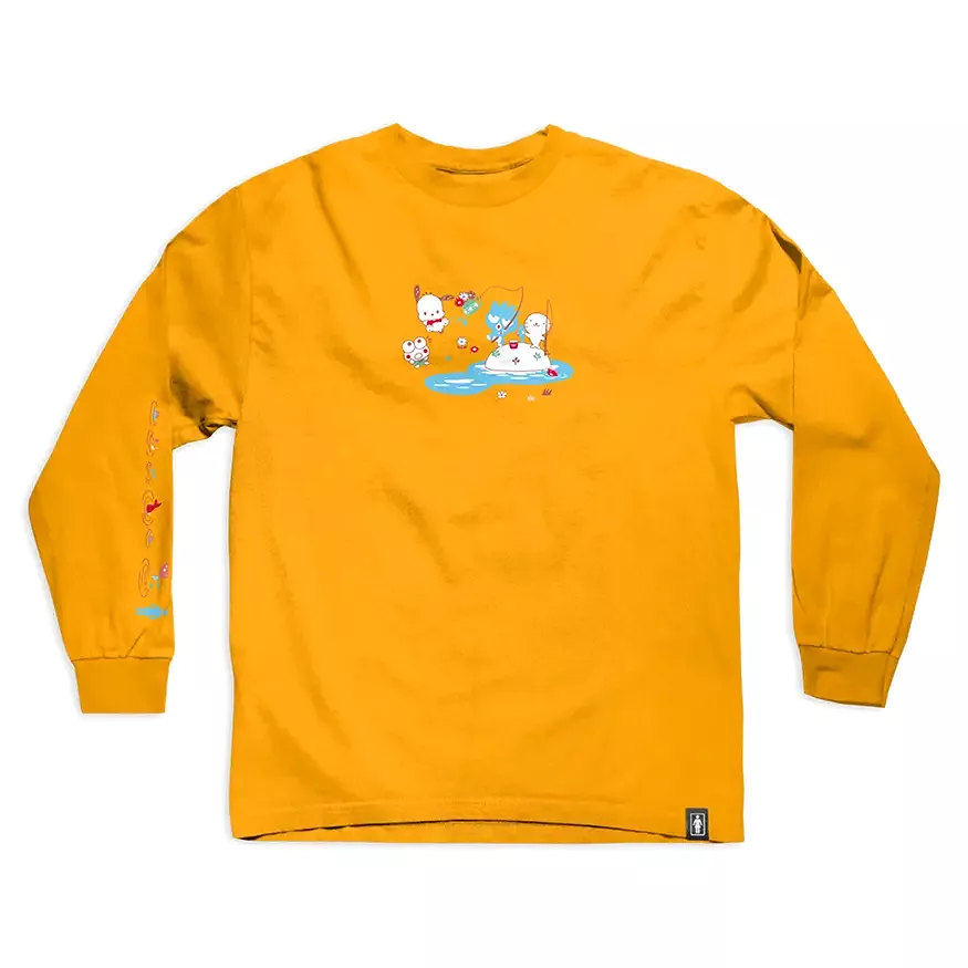 Girl Skateboards x Hello Kitty Fishing L/S Tee Shirt - Gold