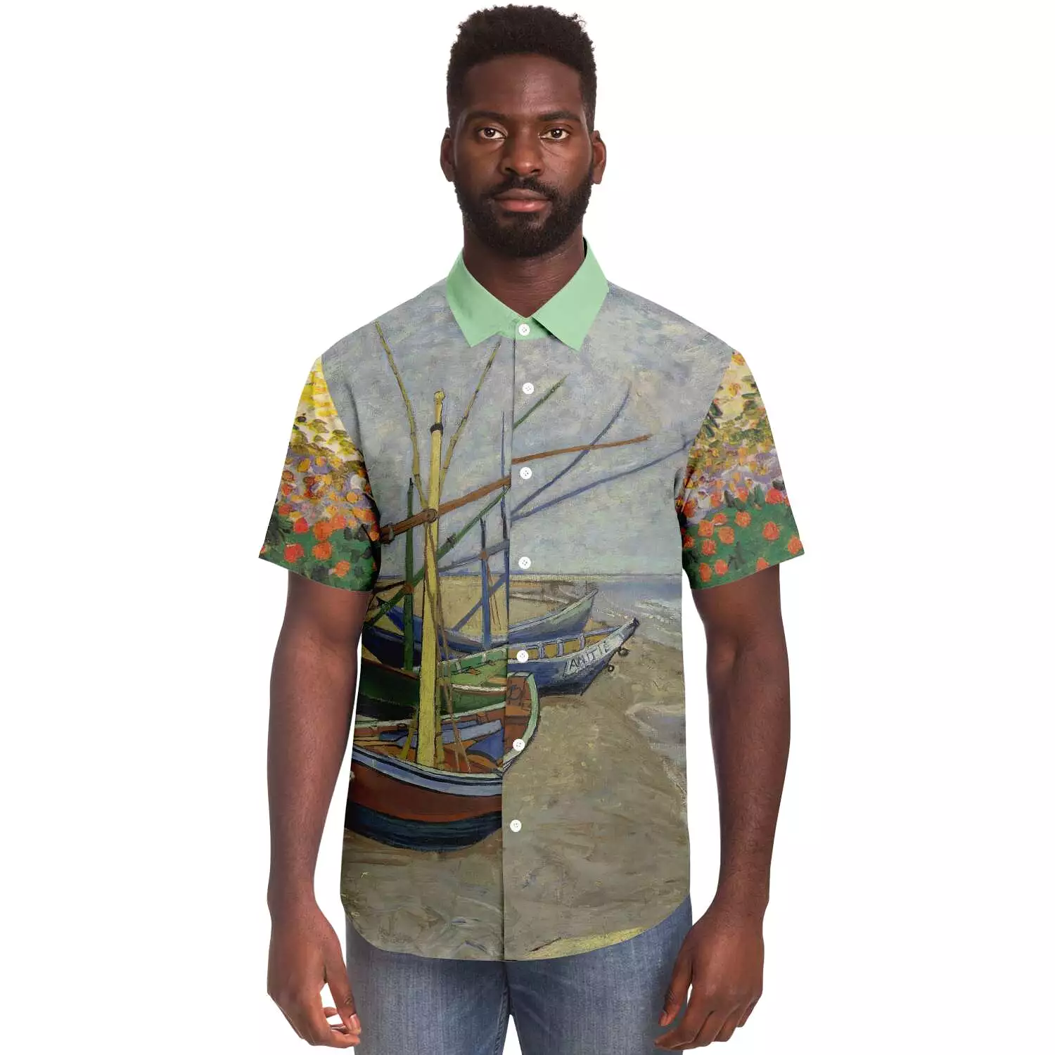 Gone Sailing Short Sleeve Button Down Shirt