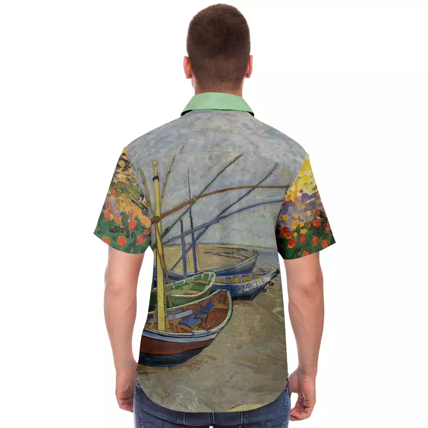 Gone Sailing Short Sleeve Button Down Shirt