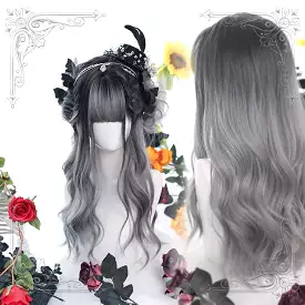 HARAJUKU LOLITA GRAY MIXTURE LONG CURLY WIG BY70166