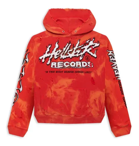 Hellstar Records Lava Wash Hoodie Red