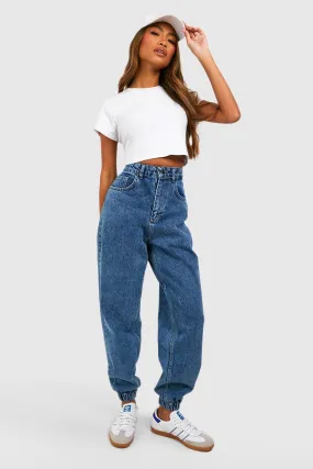 High Waisted Cuffed Mom Jeans