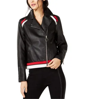 I-N-C Womens Faux Leather Jacket, TW1