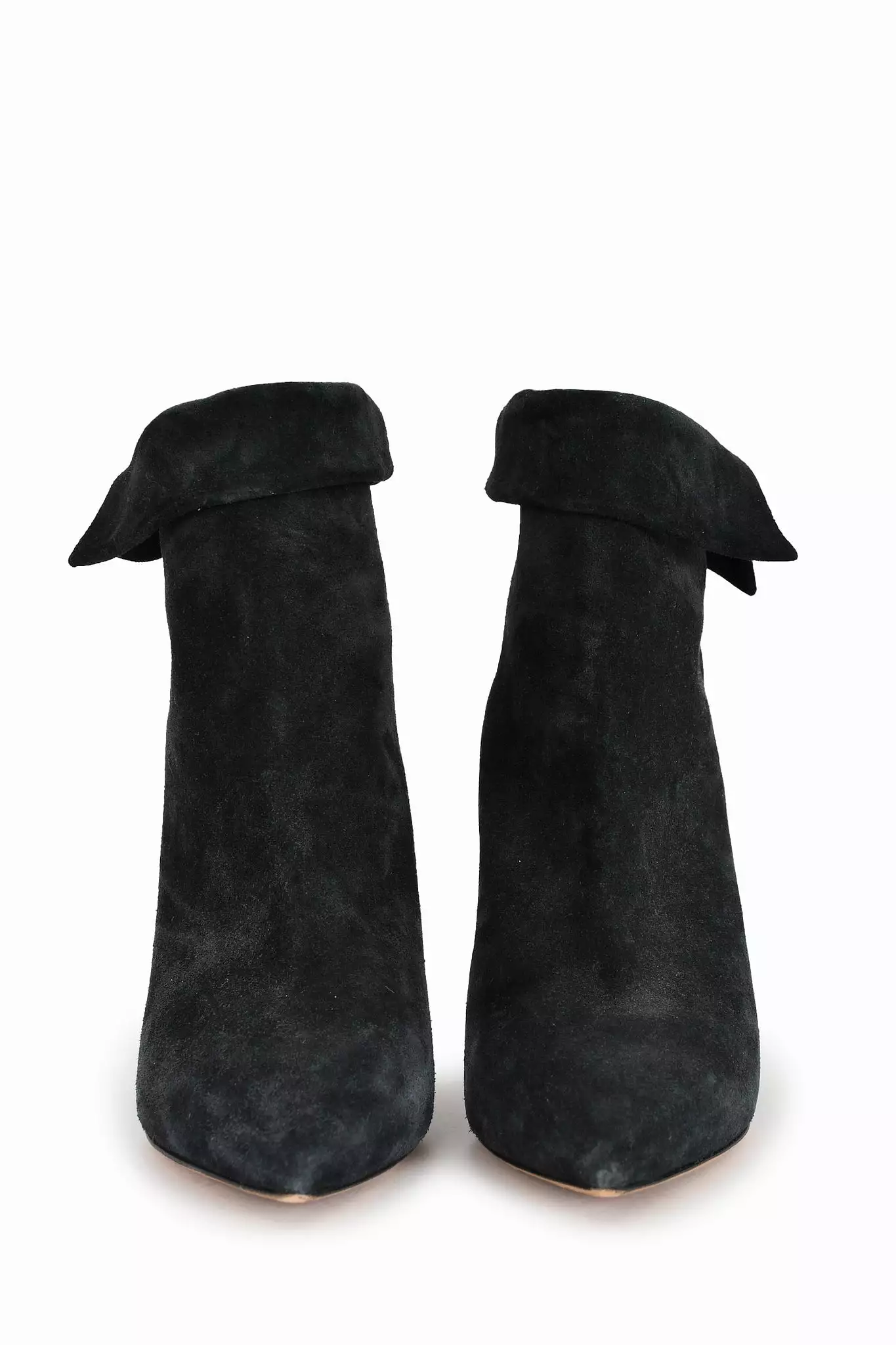 Isabel Marant Black Suede Cone Heel Booties Size 38